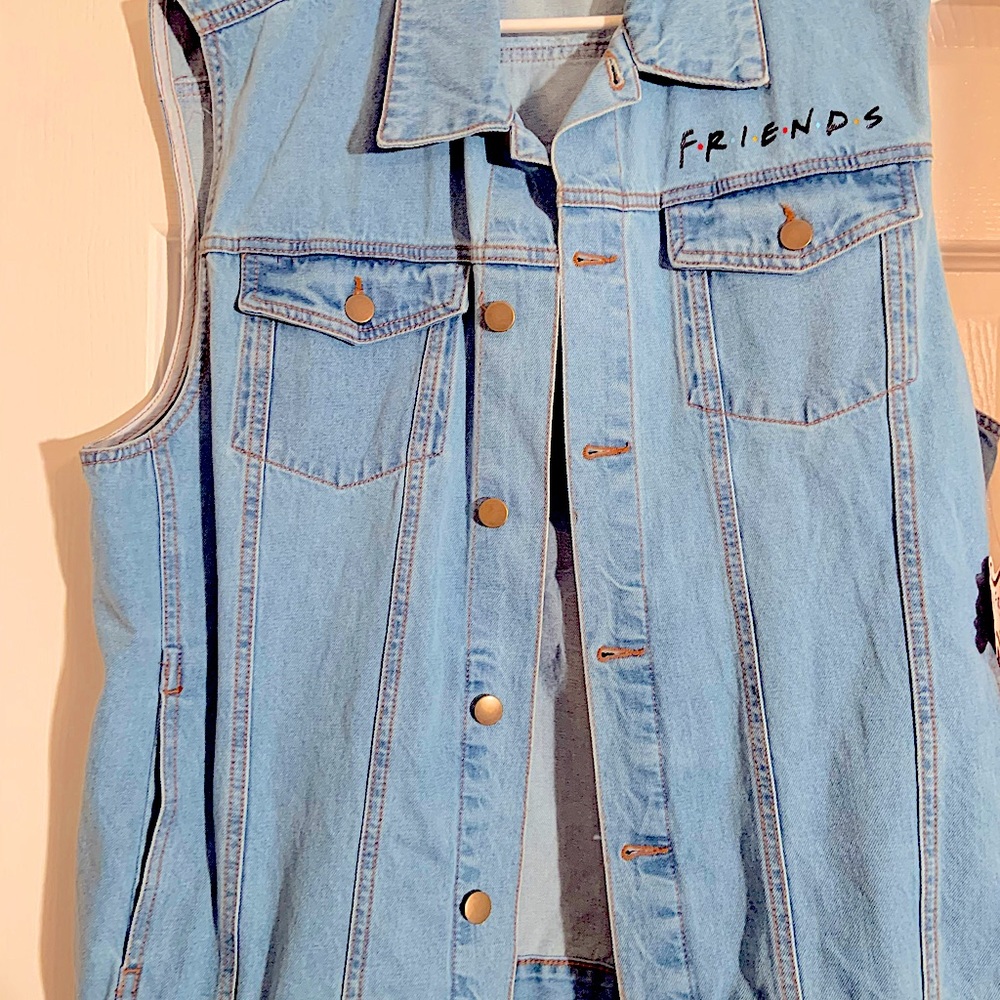 Friends tv show lobster denim vest